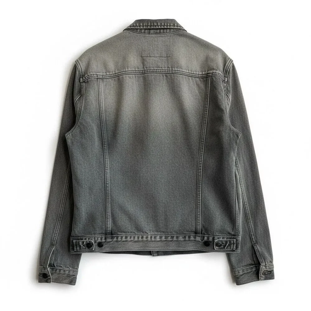 AllSaints Bohmer denim jacket L Distressed Washed Black